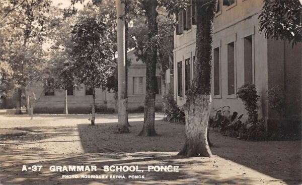 Ponce Puerto Rico Grammar School Real Photo Vintage Postcard AA96728