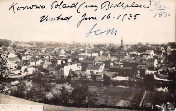 Konowo Poland Birds Eye View Real Photo Vintage Postcard AA96730