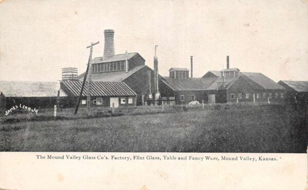 Mound Valley Kansas Glass Factory Vintage Postcard AA96735