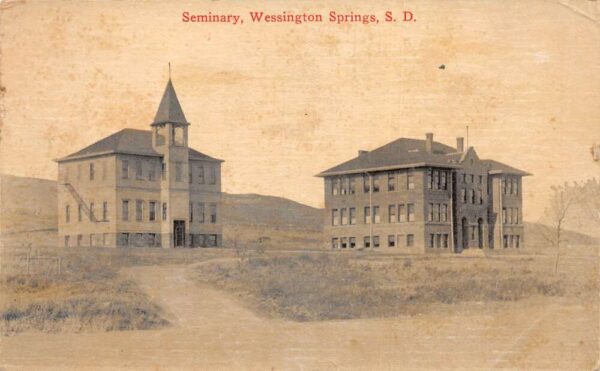 Wessington Springs South Dakota Seminary School Buildings Postcard AA96775