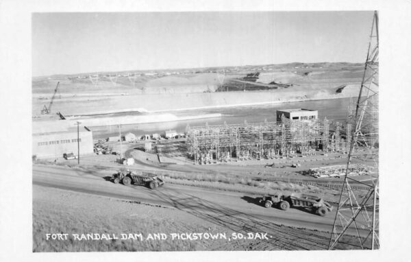 Pickstown South Dakota Fort Randall Dam Real Photo Vintage Postcard AA96777