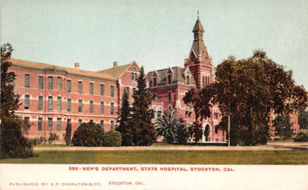 Stockton California State Hospital Mens Dept Vintage Postcard AA96779