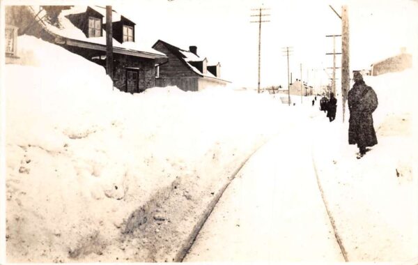 Lewis County Winter Storm 1905 Trolley Real Photo Vintage Postcard AA96783