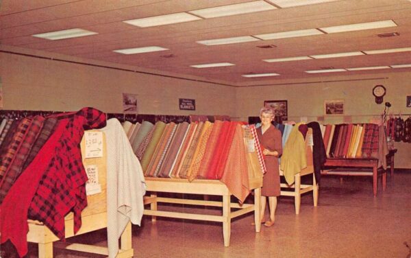 Amana Iowa Woolen Mill Salesroom Fabric Vintage Postcard AA96795