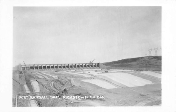 Pickstown South Dakota Fort Randall Dam Construction Real Photo Postcard AA96799