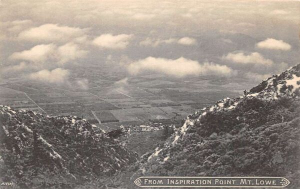 Mount Lowe California View from Inspiration Point Vintage Postcard AA96808