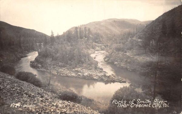 Crescent City California Smith River Scenic View Real Photo Postcard AA96818