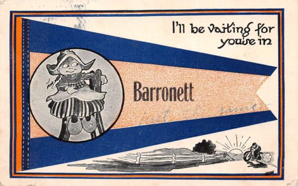 Barronett Wisconsin Dutch Girl Greetings Vintage Postcard AA96893