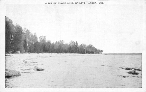 Bailers Harbor Wisconsin Shore Line Scenic View Vintage Postcard AA96894