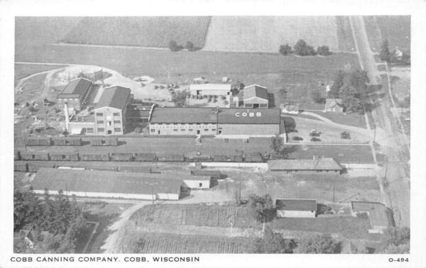 Cobb Wisconsin Cobb Canning Company Factory Vintage Postcard AA96910