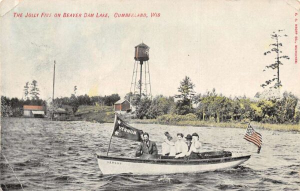 Crystal Lake Wisconsin Scenic View Real Photo Vintage Postcard AA96942