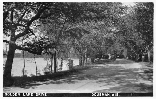 Dousman Wisconsin Golden Lake Drive Real Photo Vintage Postcard AA96950