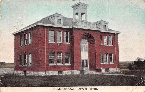 Barrett Minnesota Public School Vintage Postcard AA96962