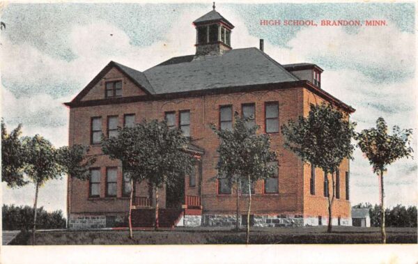 Brandon Minnesota High School Vintage Postcard AA96968