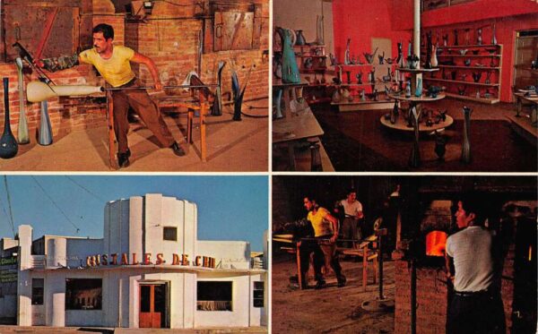 Juarez Mexcio Cristales de Chihuahua Glass Factory Vintage Postcard AA96981