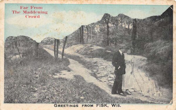 Fisk Wisconsin Romance Greetings Vintage Postcard AA96989