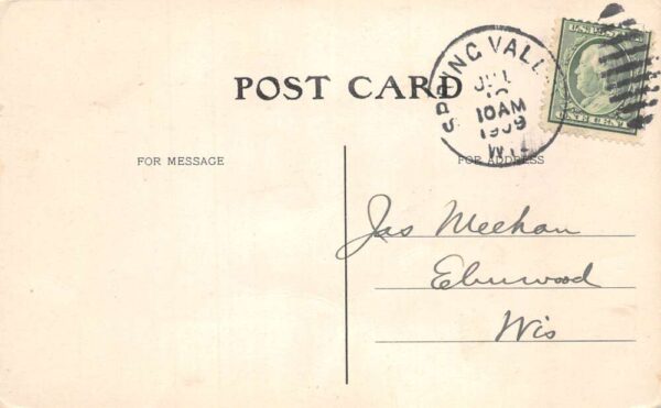 Spring Valley Wisconsin Newspaper Receipt Ad Baby Portrait Postcard AA96998 - Image 2