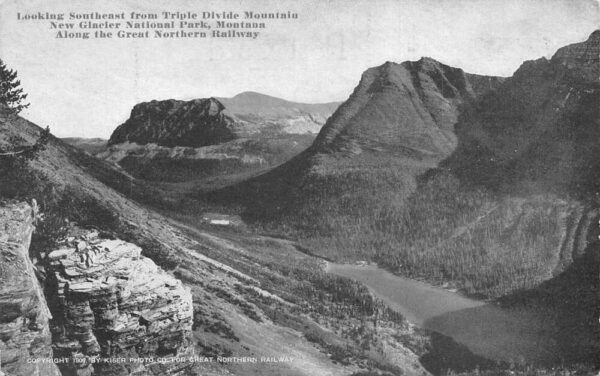 Glacier Park Montana Triple Divide Mts Great Northern Ry PC AA97004