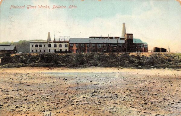 Bellaire Ohio National Glass Works Vintage Postcard AA97015