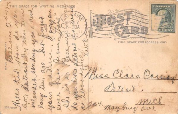 Bellaire Ohio National Glass Works Vintage Postcard AA97015 - Image 2