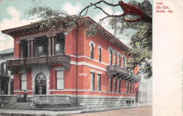 Mobile Alabama Elks Club Vintage Postcard AA97020