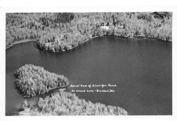 Gresham Wisconsin Silver Spur Ranch Island Lake Real Photo PC AA97033