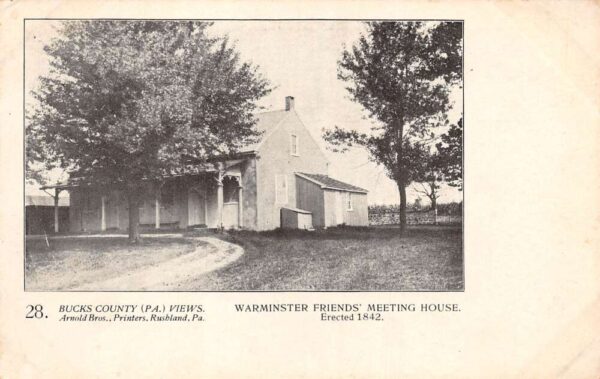 Warminster Pennsylvania Friends Meeting House Vintage Postcard AA97039