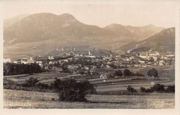 Ruzomberok Czechoslovakia Birds Eye View Real Photo Vintage Postcard AA97050