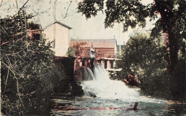 Westfield Wisconsin The Dam Scenic View Vintage Postcard AA97134