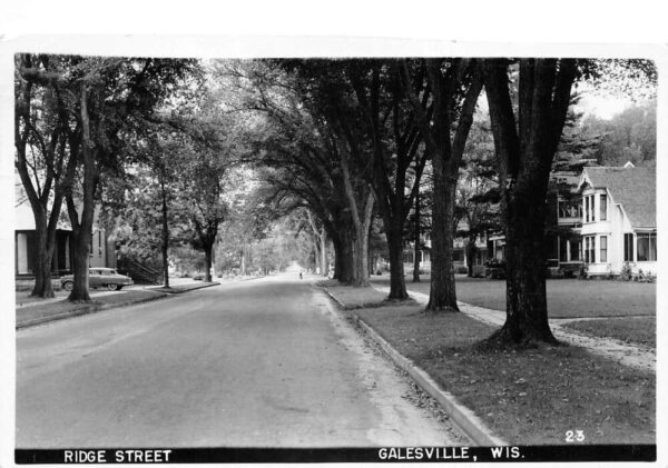 Galesville Wisconsin Ridge Street Real Photo Vintage Postcard AA97148