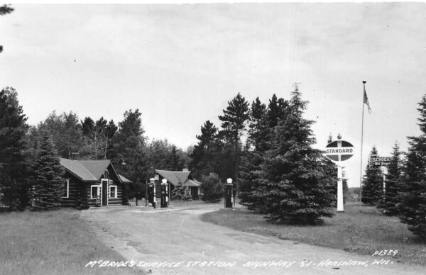 Harshaw Wisconsin McBride's Service Station Standard Oil Real Photo PC AA97158