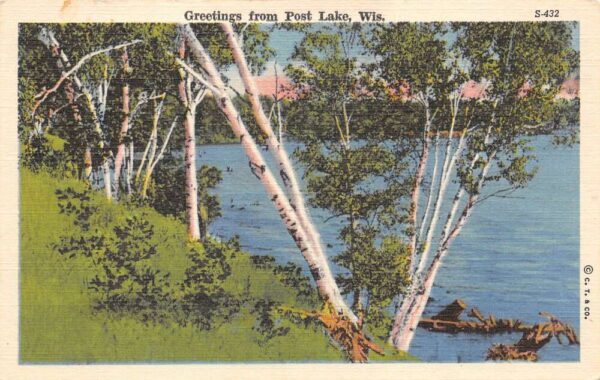 Price Wisconsin Greetings Row Boat Scenic View Postcard AA97182