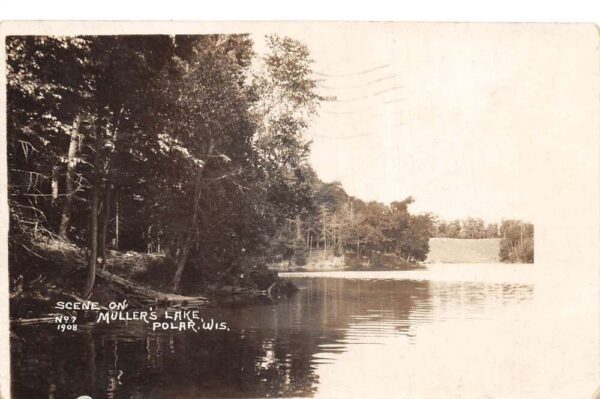 Portage Wisconsin River Bridge Scenic View Real Photo Postcard AA97200