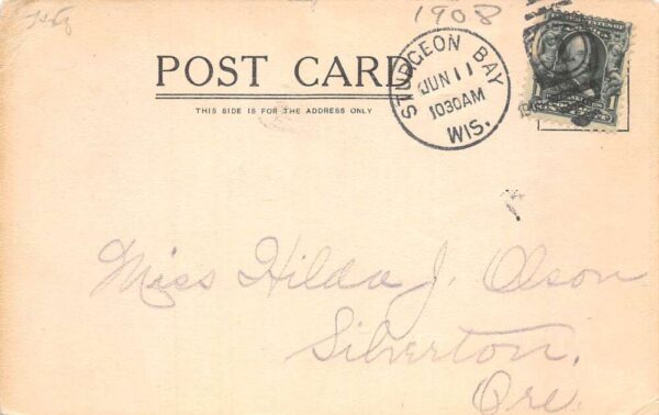 Sturgeon Bay Wisconsin Bank and Scofield Store Vintage Postcard AA97233 - Image 2