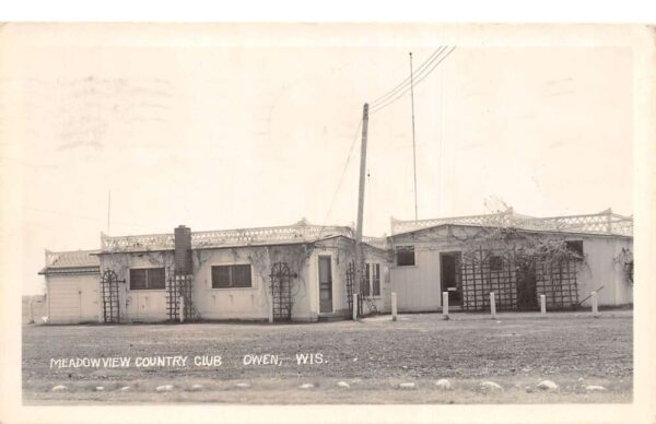 Owen Wisconsin Meadowview Country Club Real Photo Vintage Postcard AA97295