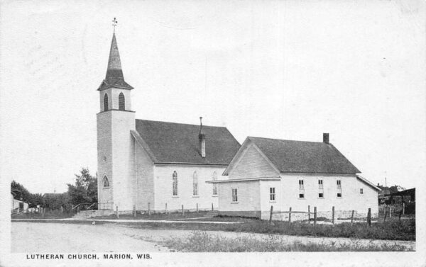 Marion Wisconsin Lutheran Church Vintage Postcard AA97300