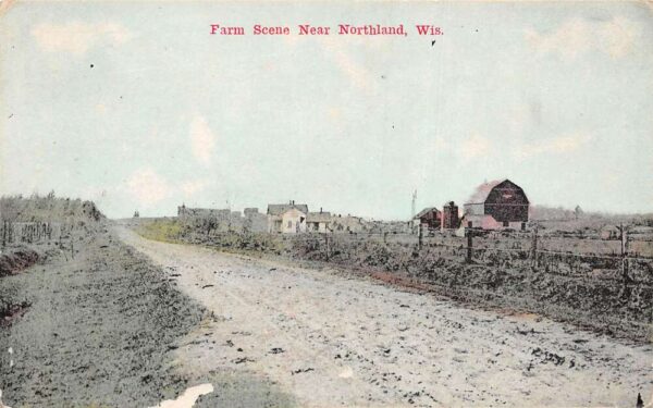 Northland Wisconsin Farm Scene Scenic View Vintage Postcard AA97309