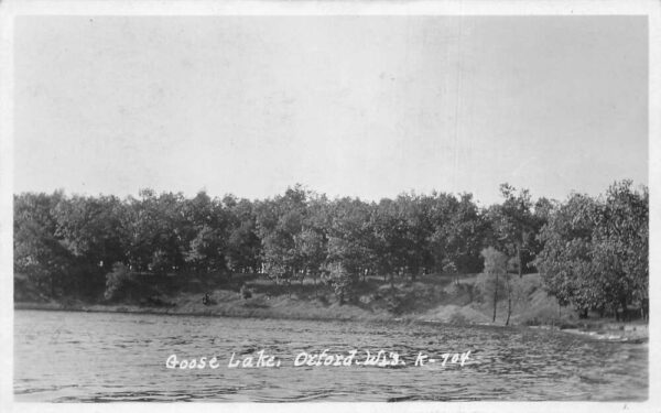 Oxford Wisconsin Goose Lake Scenic View Real Photo Postcard AA97314