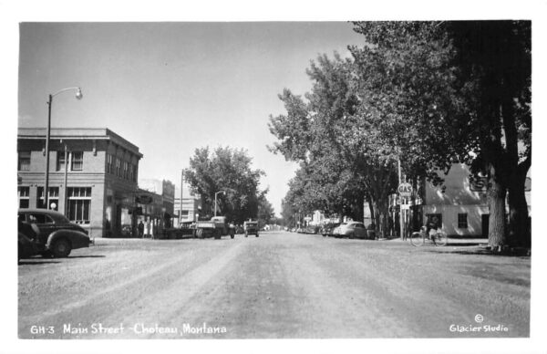 Choteau Montana Main Street Real Photo Vintage Postcard AA97700