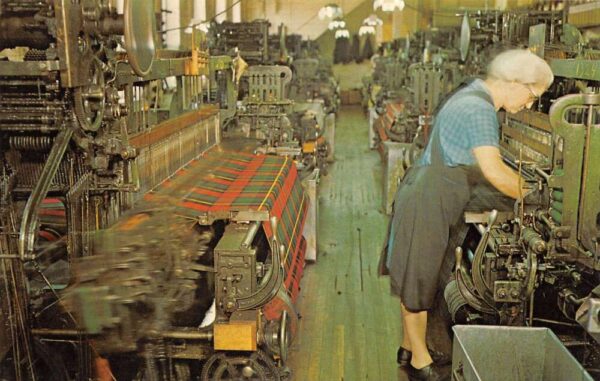 Amana Iowa Woolen Mill Yarn Weaving Looms Vintage Postcard AA97718