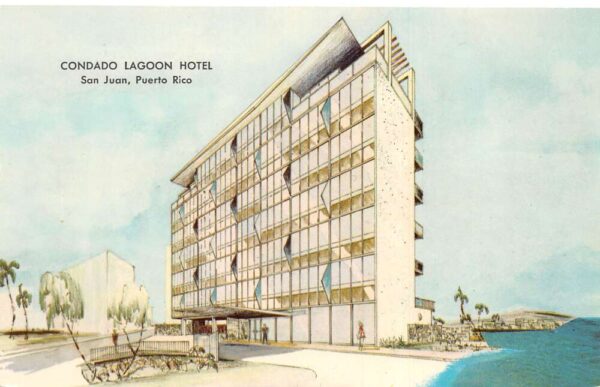 San Juan Puerto Rico Condado Lagoon Hotel Vintage Postcard AA97725