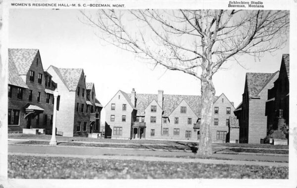 Bozeman Montana State College Womens Residence Hall Real Photo Postcard AA97742