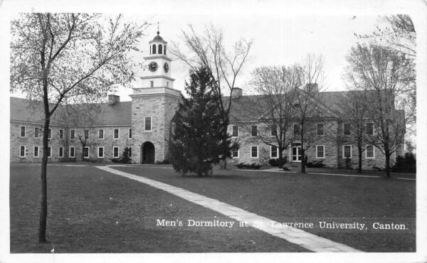 Canton New York St Lawrence University Men's Dorm Real Photo Postcard AA97757