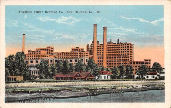 New Orleans Louisiana American Sugar Refining Co Factory Postcard AA97758