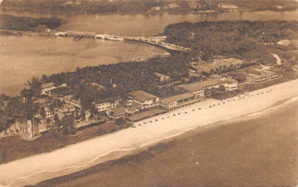 Pompano Florida Hillsboro Club Aerial View Vintage Postcard AA97760