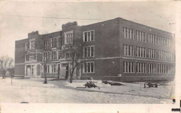 Little Falls Minnesota High School Real Photo Vintage Postcard AA97769