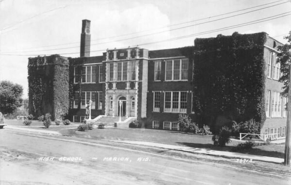 Marion Wisconsin High School Real Photo Vintage Postcard AA97785