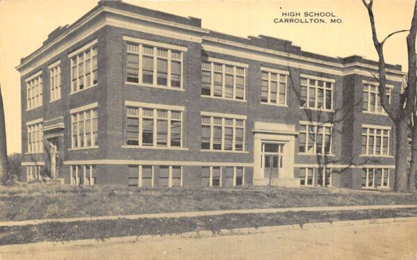 Carrollton Missouri High School Vintage Postcard AA97804