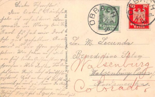 Kath Kirche zu Kutzberg Germany Church Vintage Postcard AA97826 - Image 2