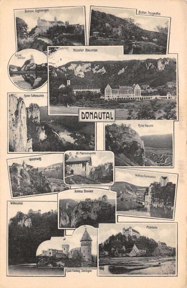 Donautal Germany Multiview Vintage Postcard AA97830